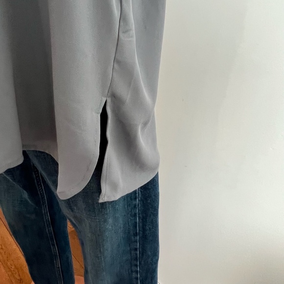 Violet + Claire - Grey Long Sleeve Button up Blouse / Shirt - Picture 8 of 12